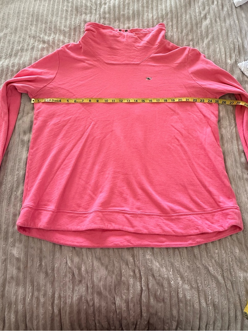 Vineyard Vines Bright Pink Funnel Neck Pullover